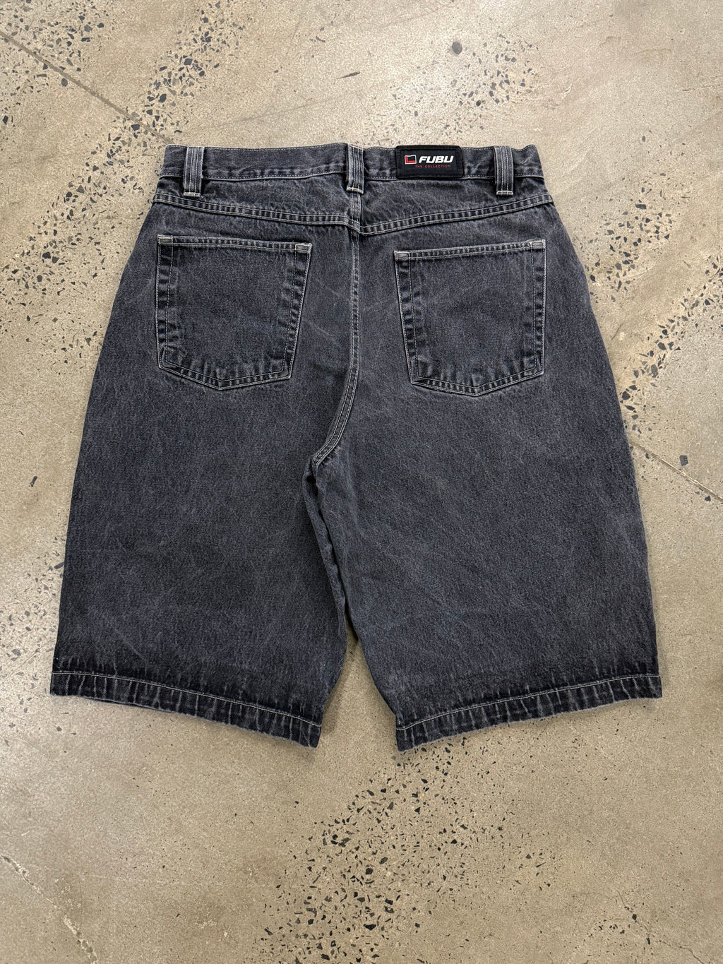 Vintage Y2K Fubu Black Jean Shorts (36)
