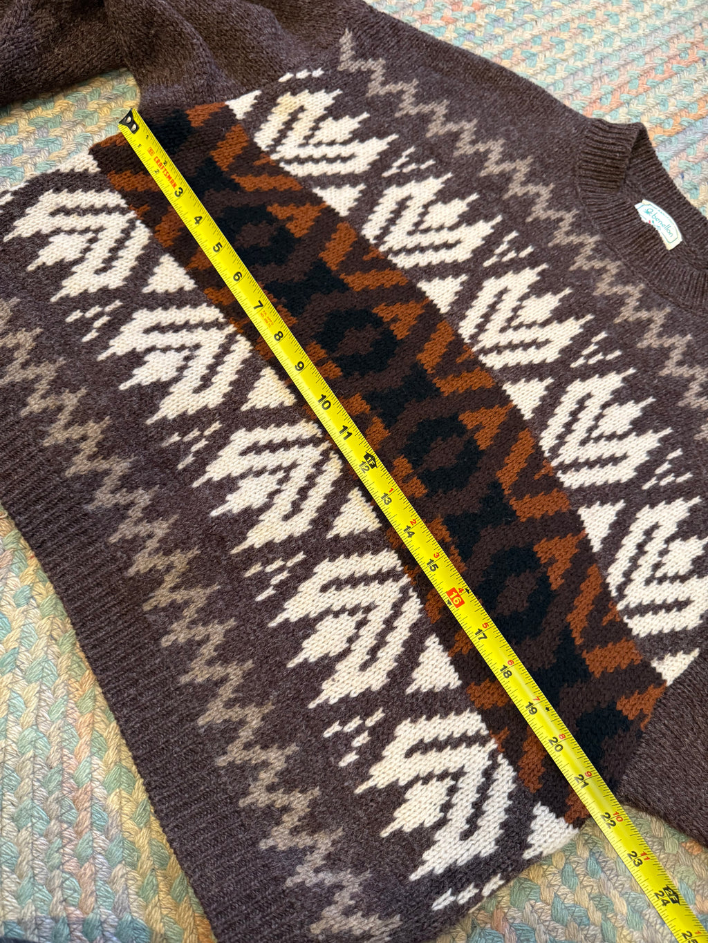 Vintage Benetton Shetland Wool Pattern Sweater (WM)