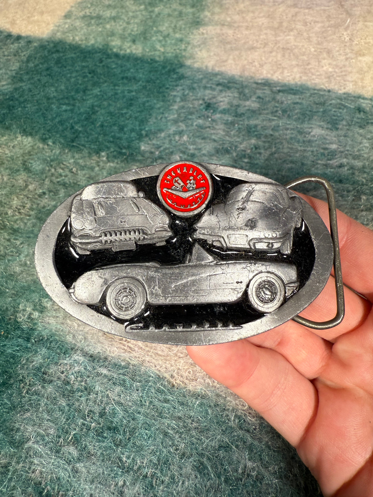 Vintage 1990 Corvette Belt Buckle