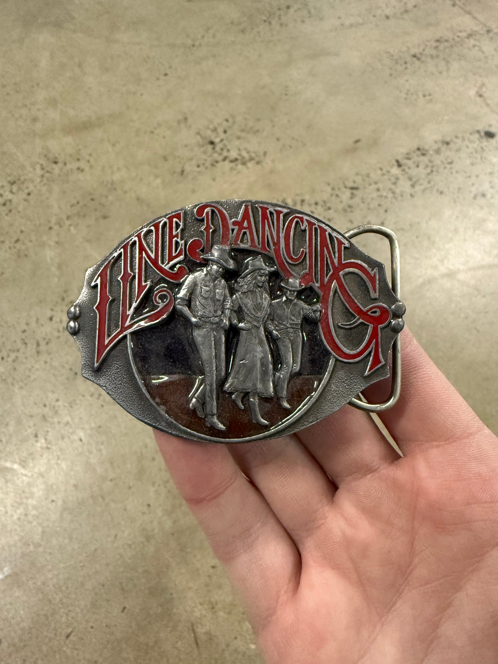 Vintage Line Dancing Belt Buckle