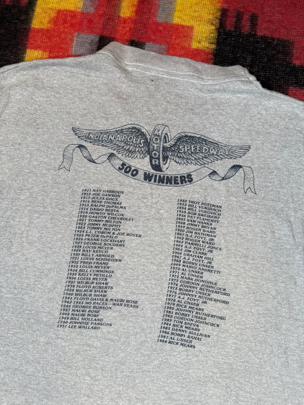 Vintage 80s Indianapolis 500 Racing Tee (M)