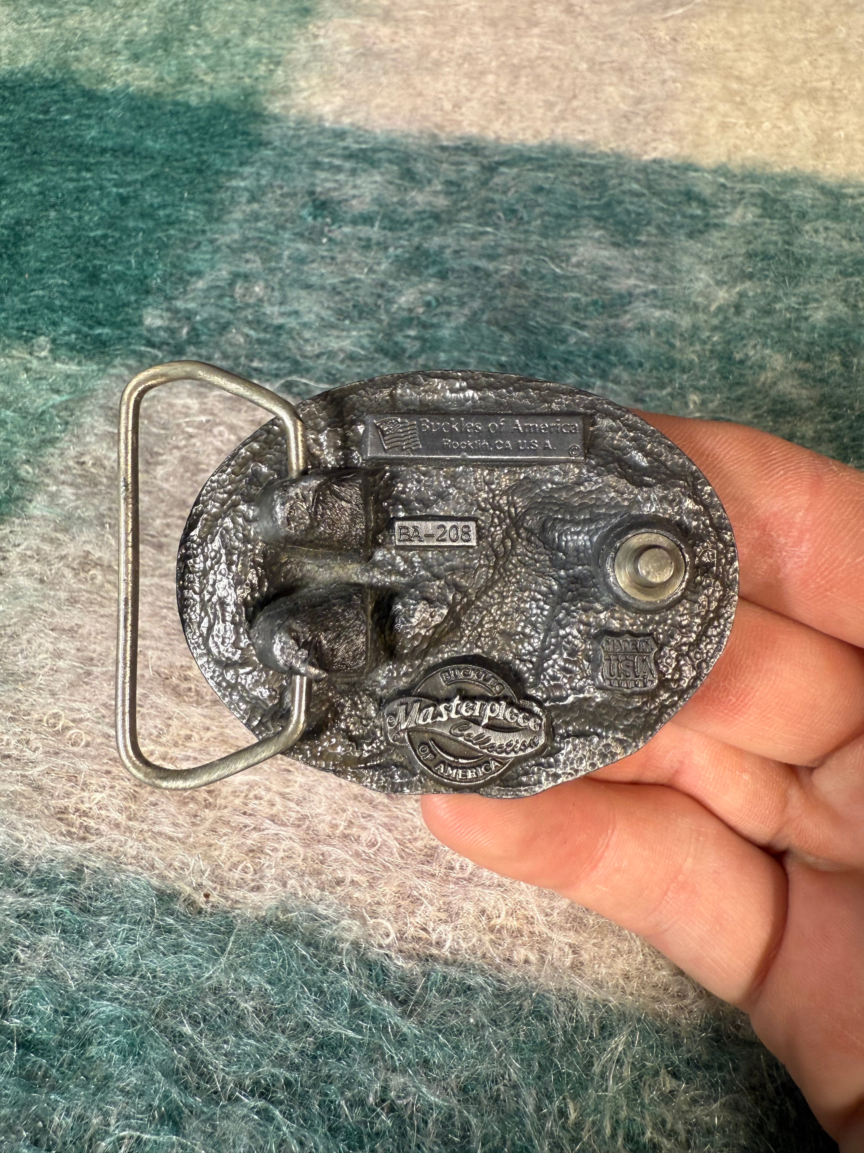 Vintage Native American and Horse Belt Buckle