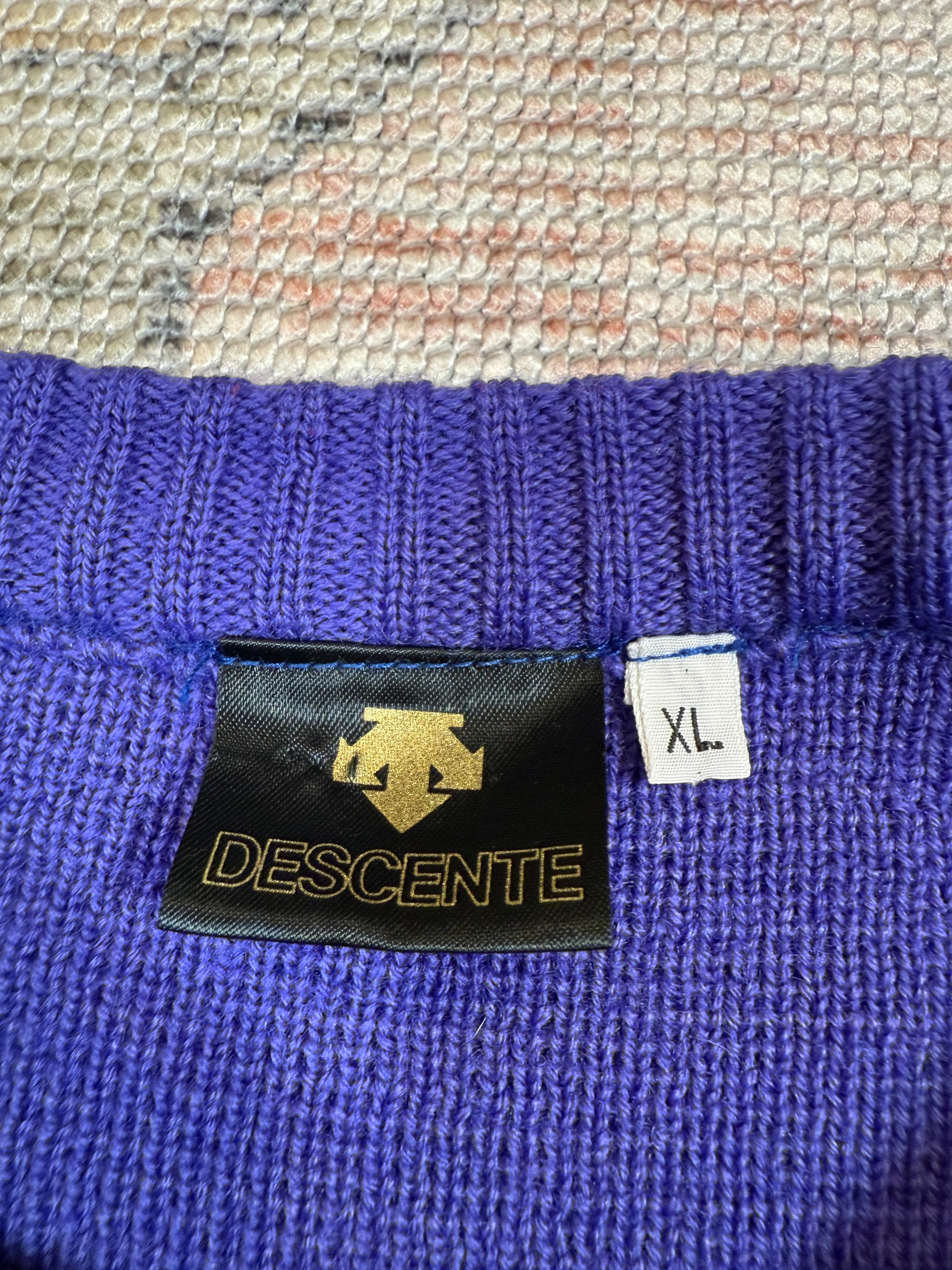 Vintage 80s Descente Purple Sweater (XL)