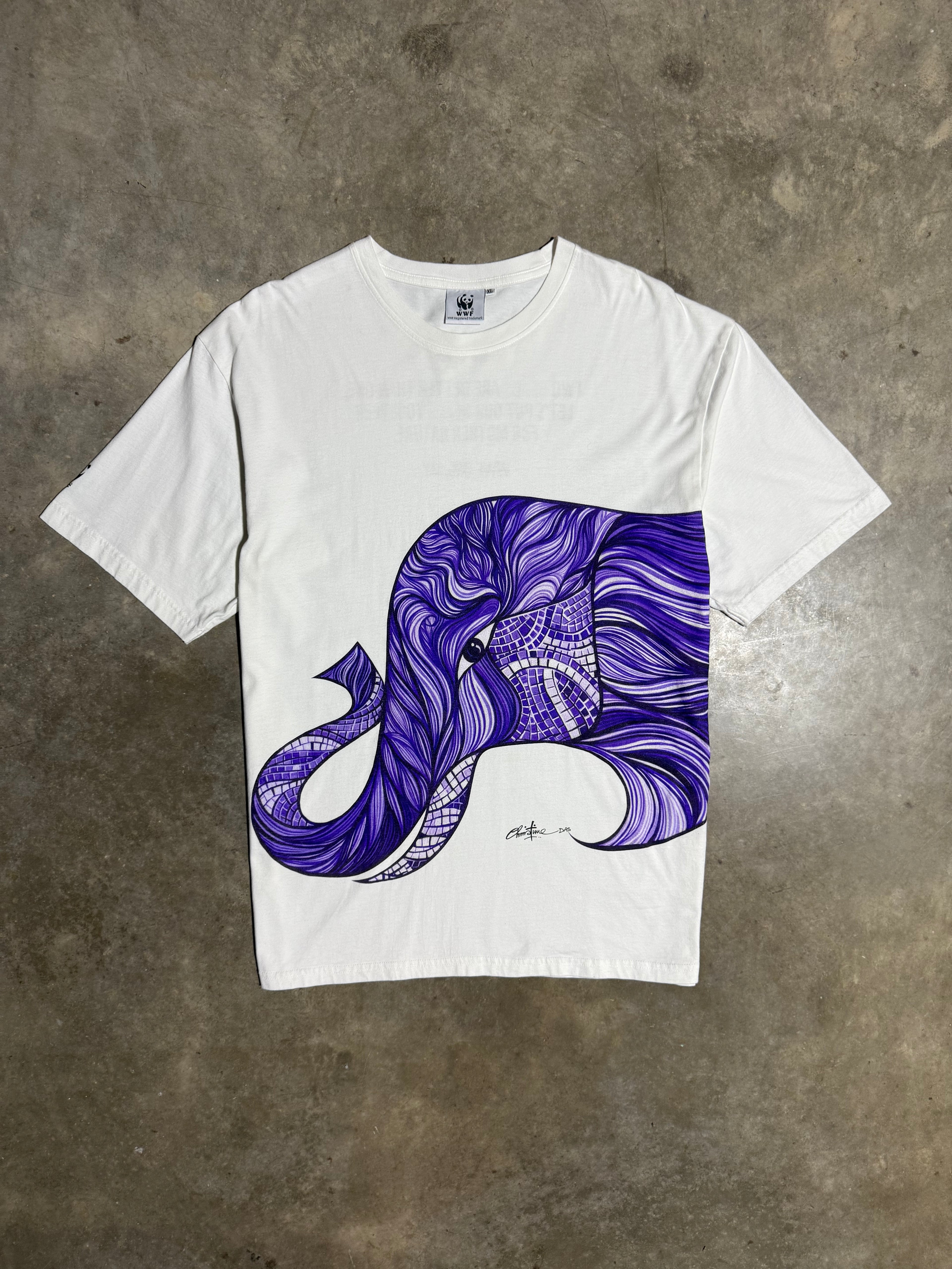 Vintage World Wildlife Fund Double Sided Elephant Tee (XL)