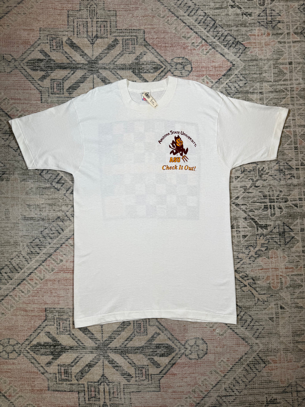 Vintage 1992 Arizona State Checker Board Locations Tee (XL)