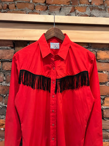 Vintage Red Fringe Western Shirt (WM)