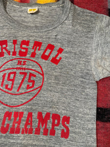 True Vintage Bristol State Champs 1975 Russell T-Shirt (15x22)