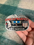 Vintage Korean War Veteran Belt Buckle