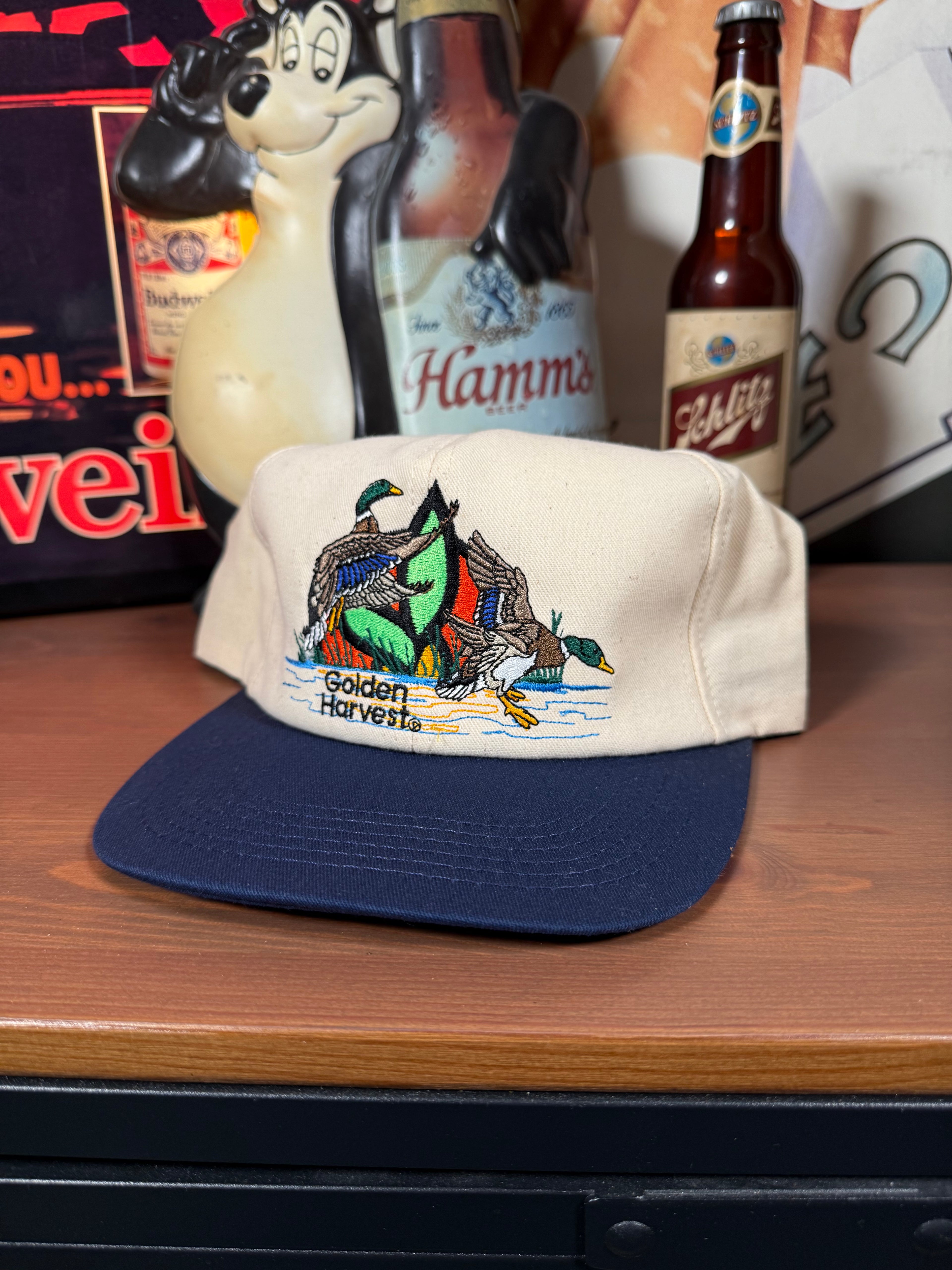 Vintage Golden Harvest Seed Duck K Products Snapback Hat