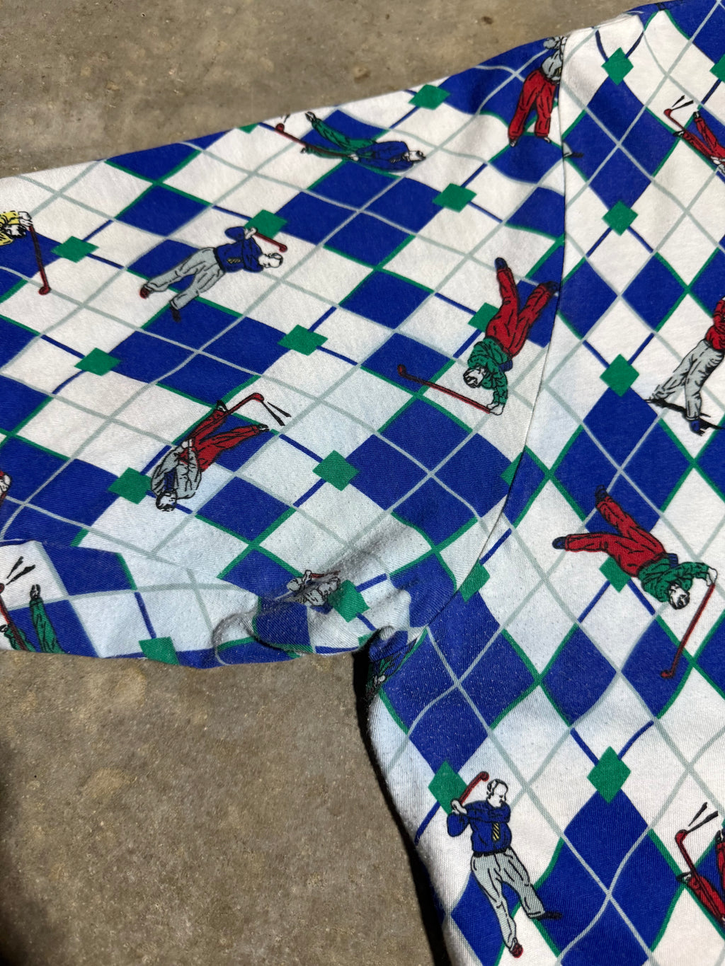 Vintage Players All Over Print Golf Polo (XL)