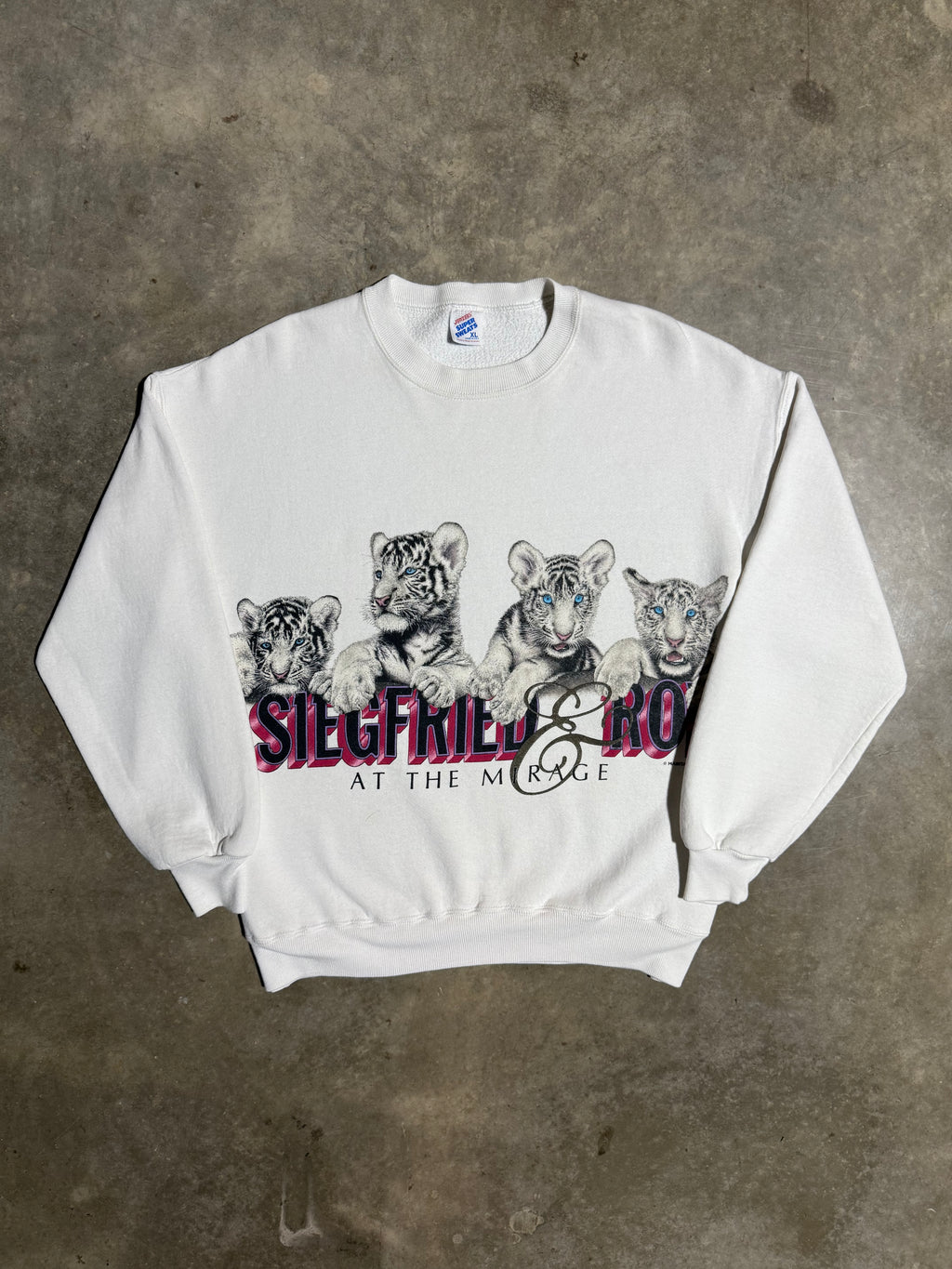 Vintage Siegfried and Roy Double Sided Tiger Crewneck (XL)