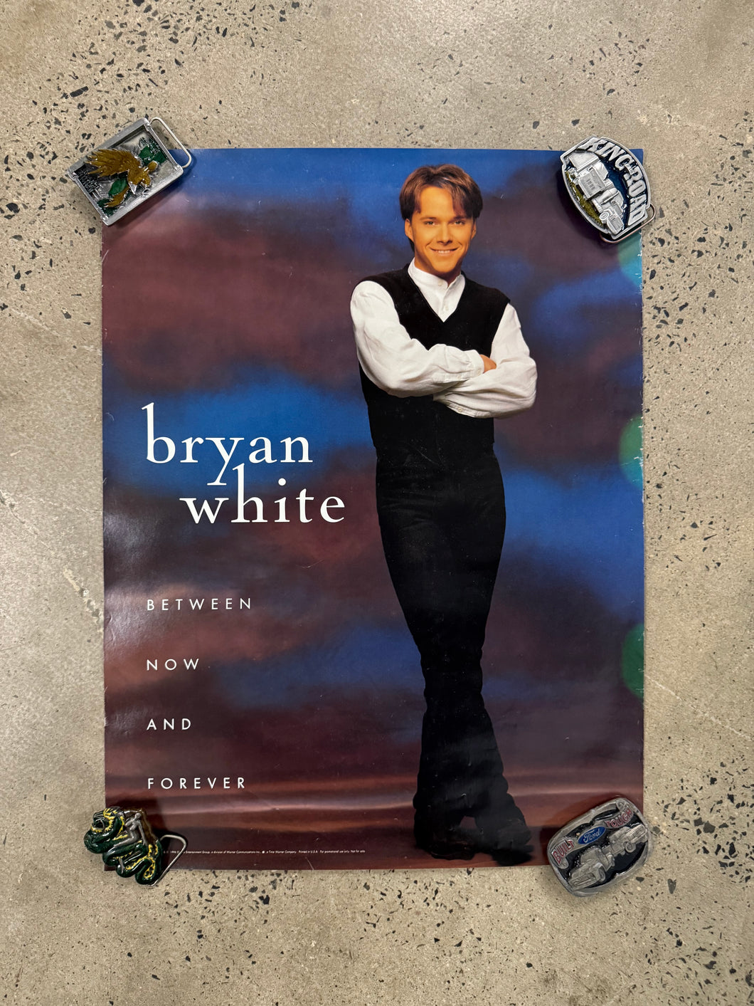 Vintage 1996 Bryan White Between Now and Forever Album Poster (18x24)