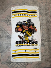 Load image into Gallery viewer, Vintage 1988 Jack Davis Pittsburgh Steelers Towel
