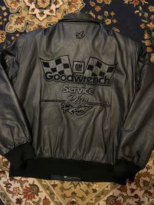Vintage Black Out Leather Dale Earnhardt Jacket By Jeff Hamilton (XL)
