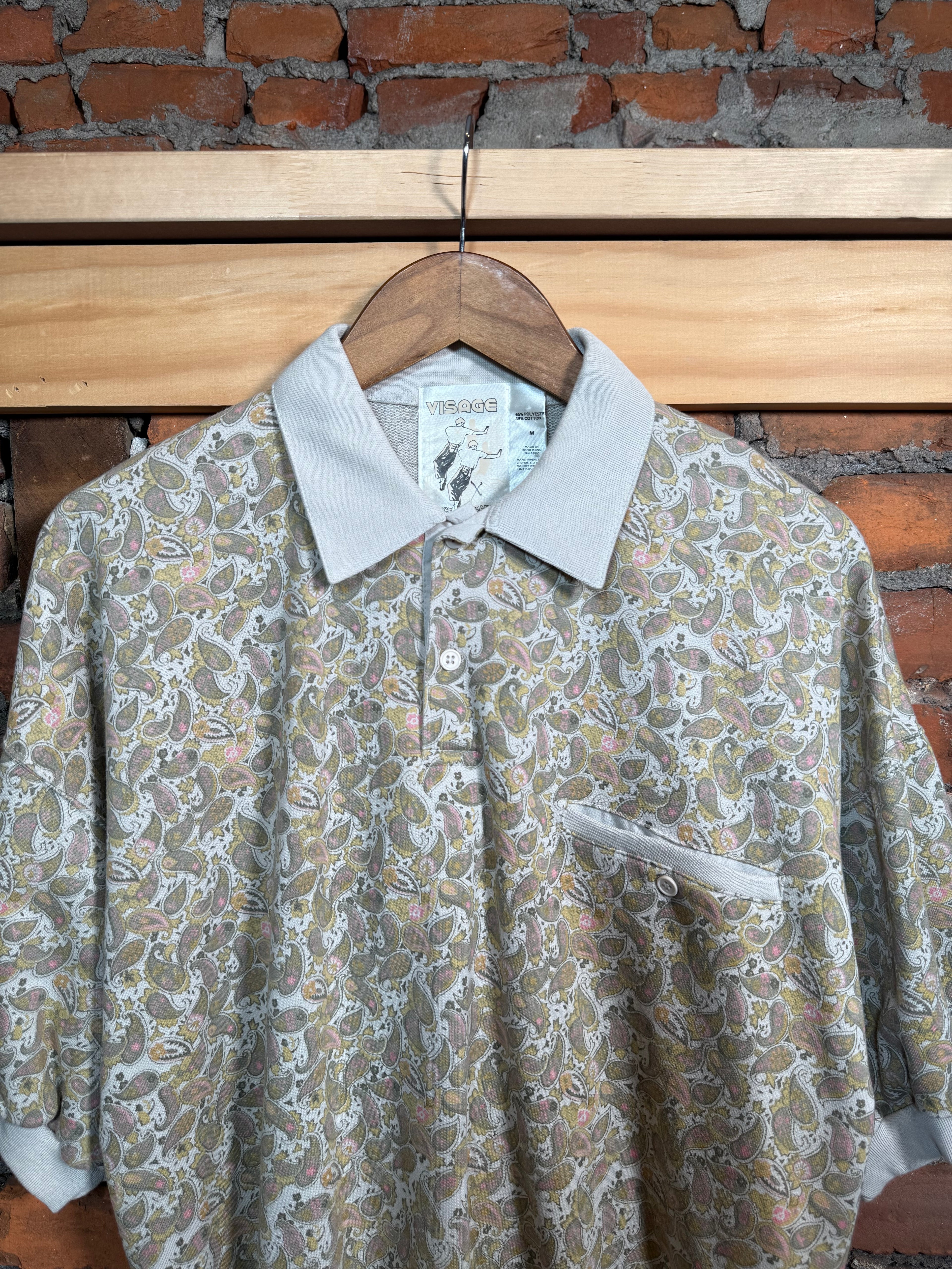 Vintage 80s Visage Paisley Shirt (M/L)