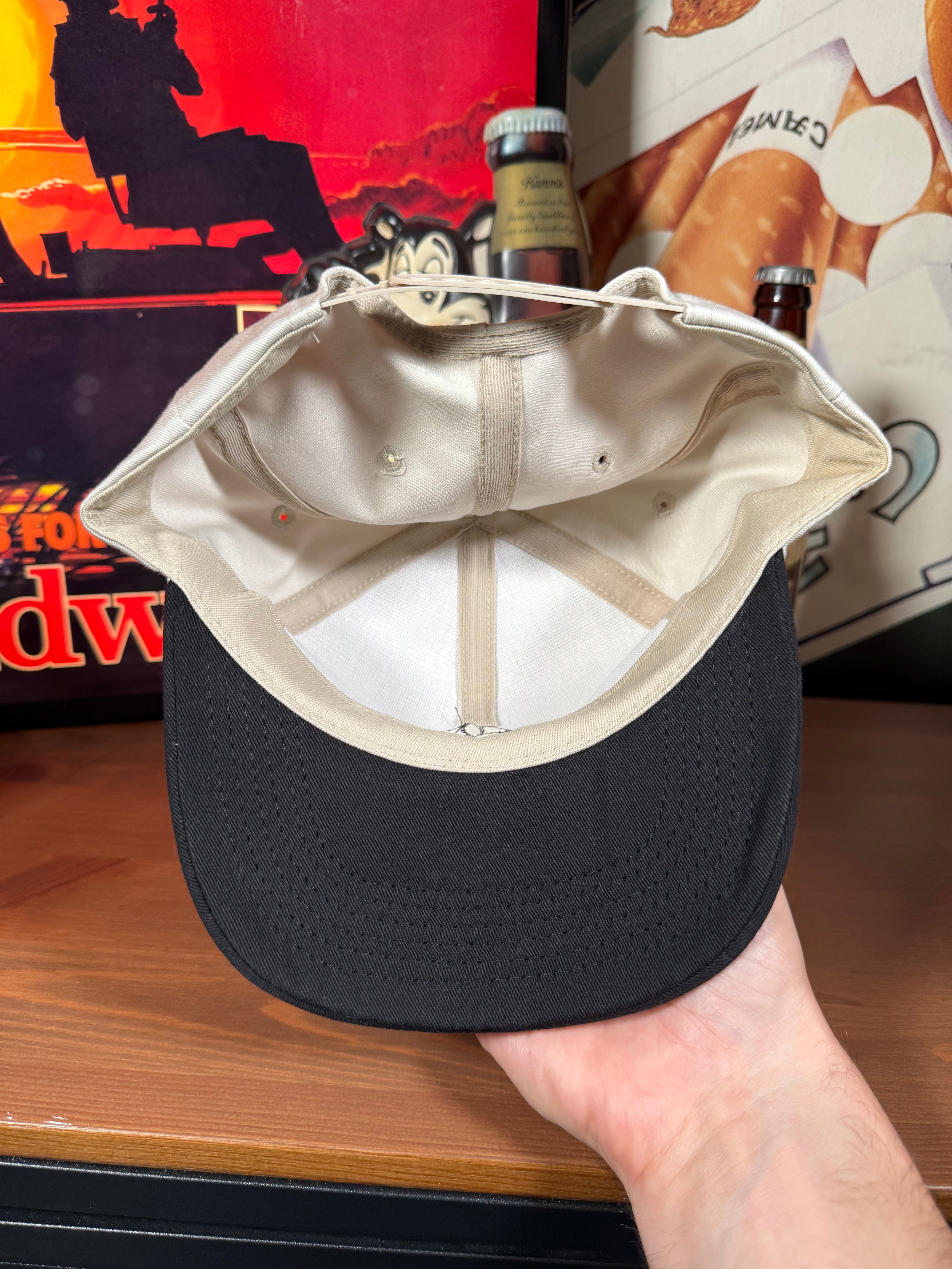Vintage Golden Harvest Seed Black and White Snapback Hat
