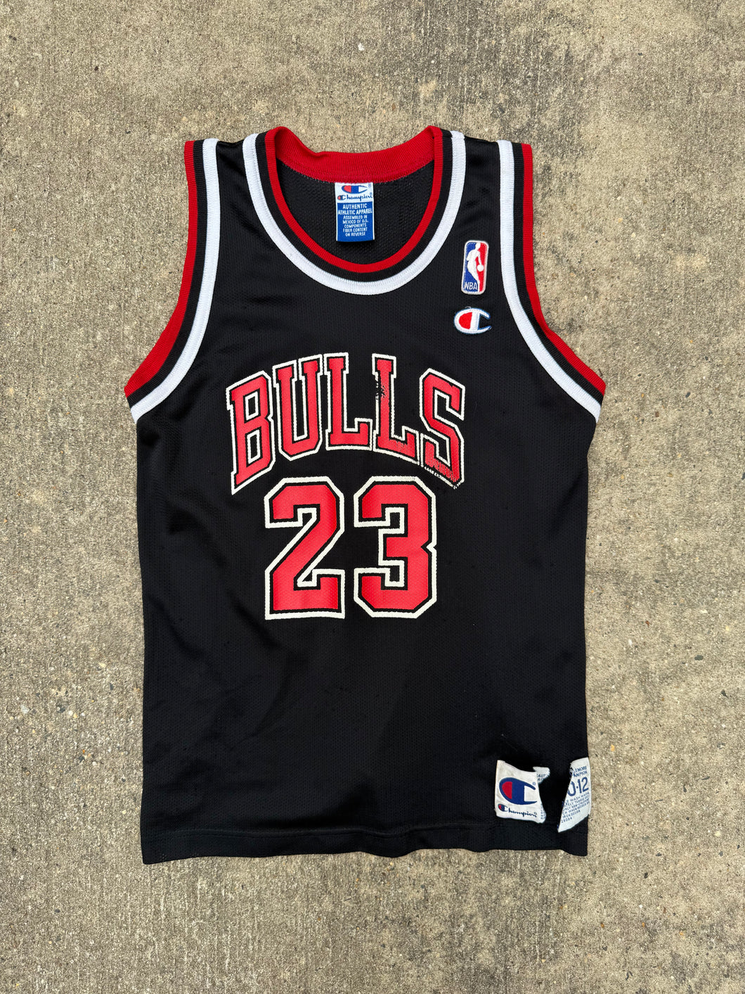 Vintage Distressed Chicago Bulls Michael Jordan Youth Champion Jersey (Youth 10-12)