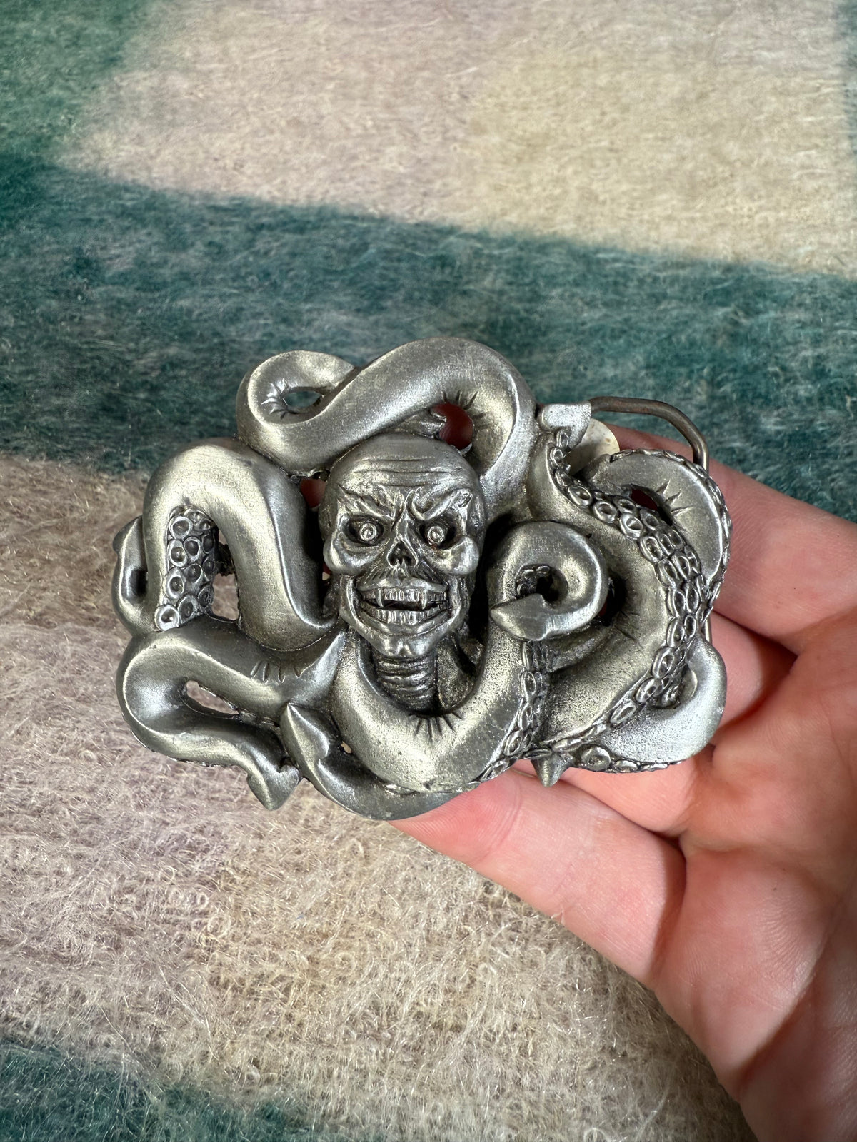 Vintage Skull Octopus Belt Buckle