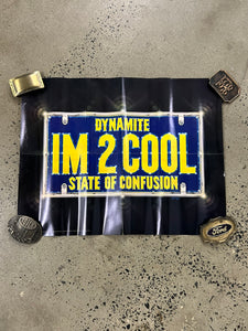 Vintage 1976 I’m 2 Cool License Plate Poster (20.5x16)