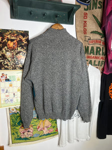 Vintage Pattern Diamond Knit Turtleneck Sweater (L)