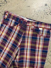Load image into Gallery viewer, Vintage 70s Unworn Flare Plaid Pants (30x33)
