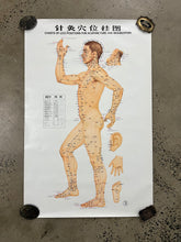 Load image into Gallery viewer, Vintage 70s Acupuncture Chart (24.5x37.5inch)
