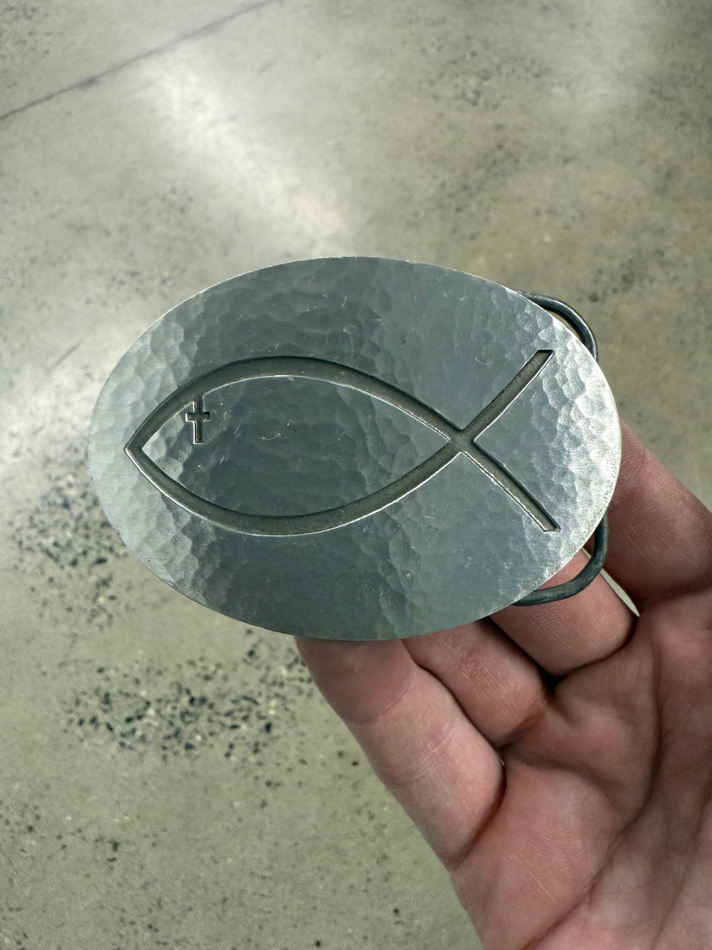 Vintage Jesus Fish Belt Buckle