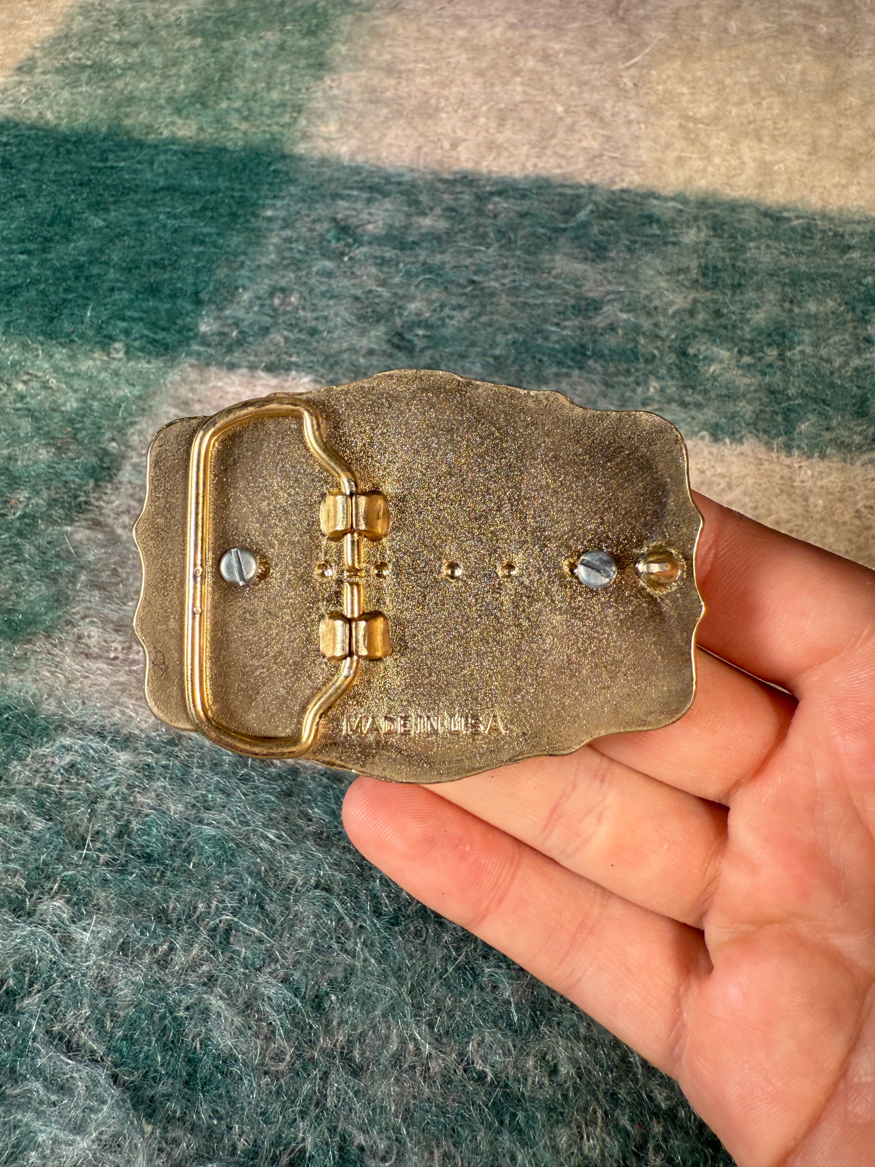 Vintage Jesus Rainbow Belt Buckle