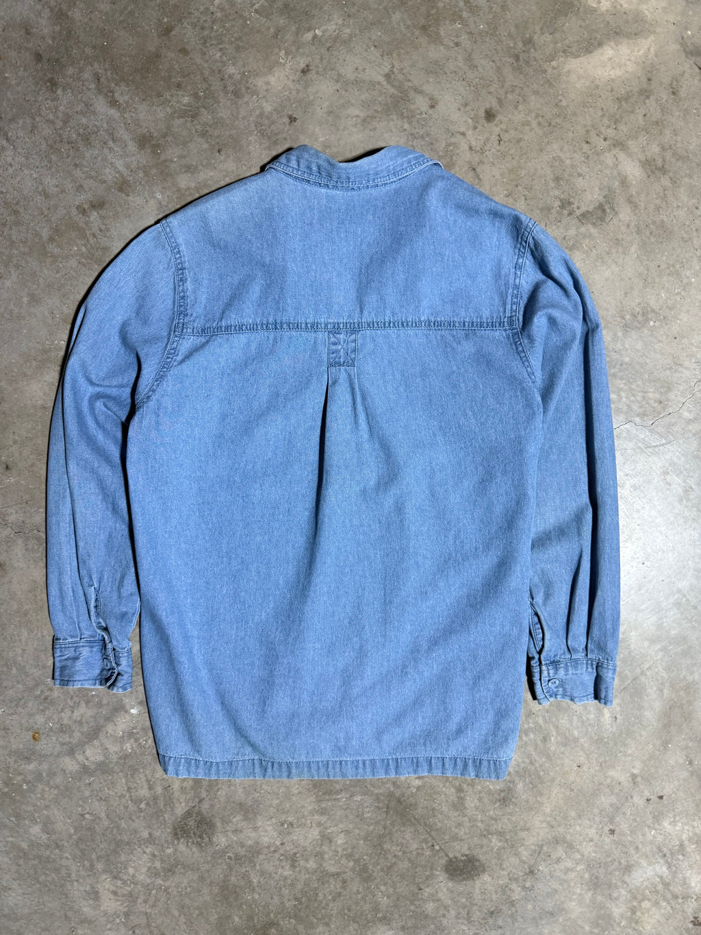Vintage Hot Air Balloon Embroidered Denim Shirt (WS)
