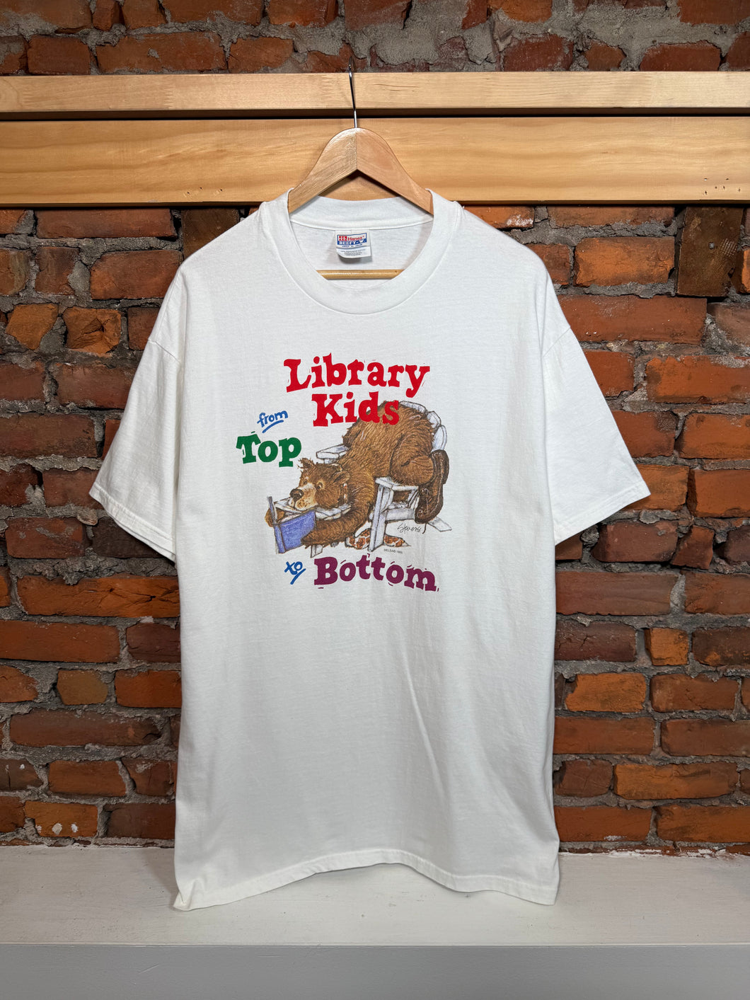 Vintage Library Kids Reading Tee (XL)