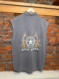 Vintage 2005 Daytona Beach Bike Week Cutoff Button Down Shirt (XL)