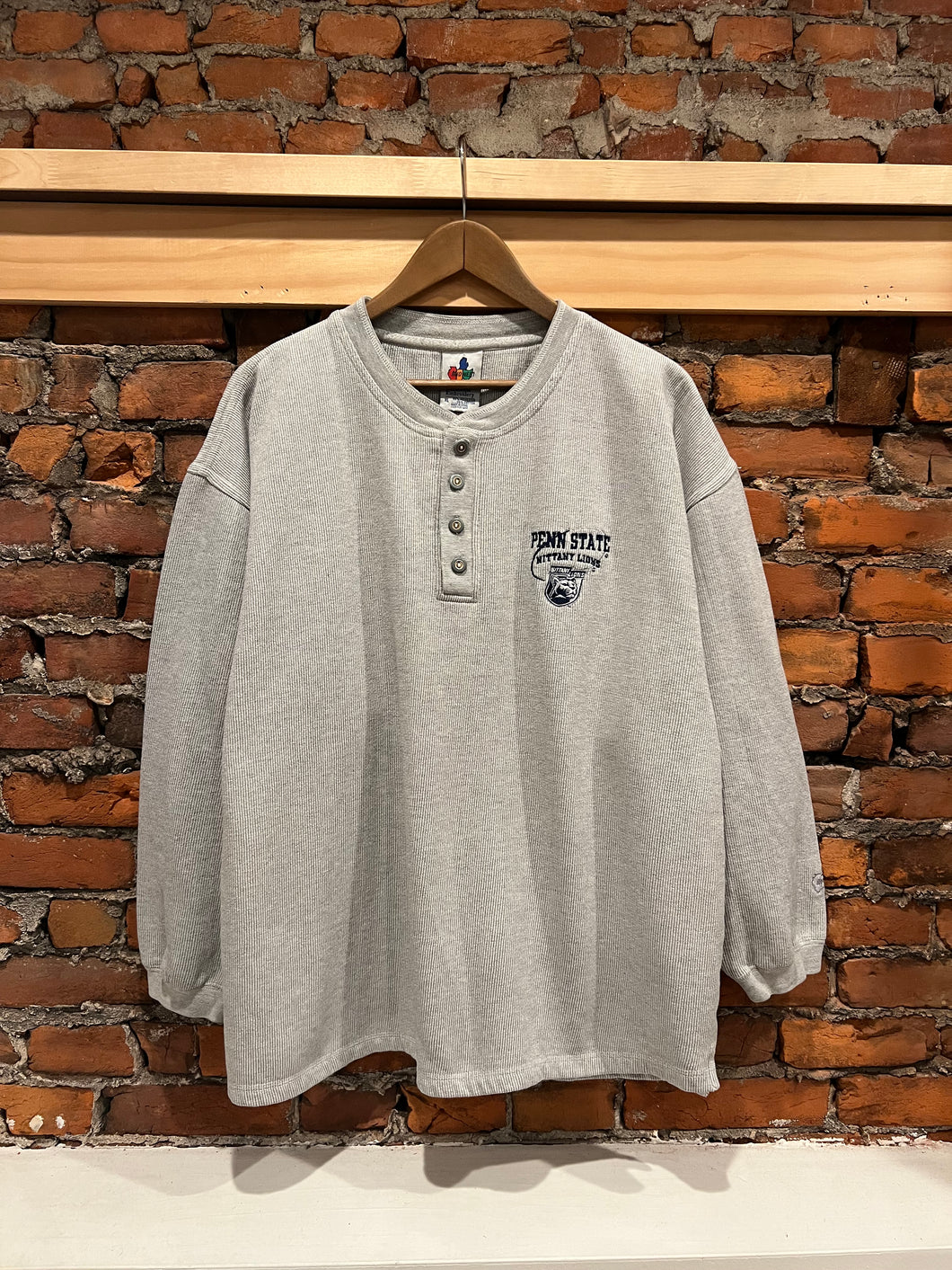 Vintage 90s Penn State Henley Crewneck (XL)