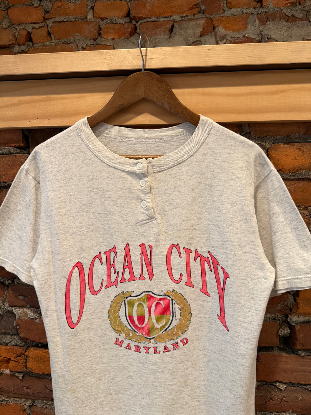 Vintage Early 90s Ocean City Maryland Button Tee (S)
