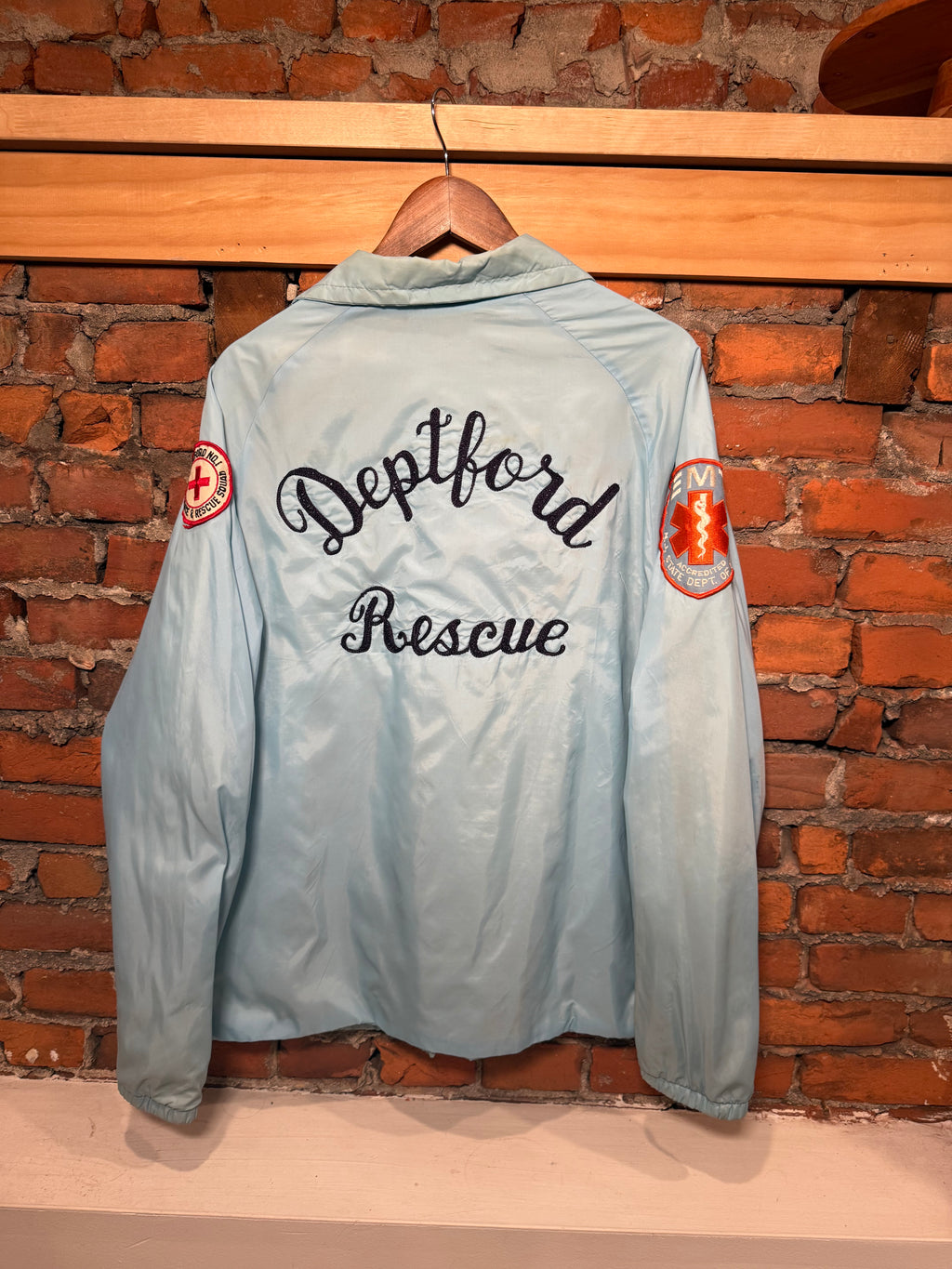 Vintage 70s Deptford Rescue Chainstitched Patch Jacket (L)