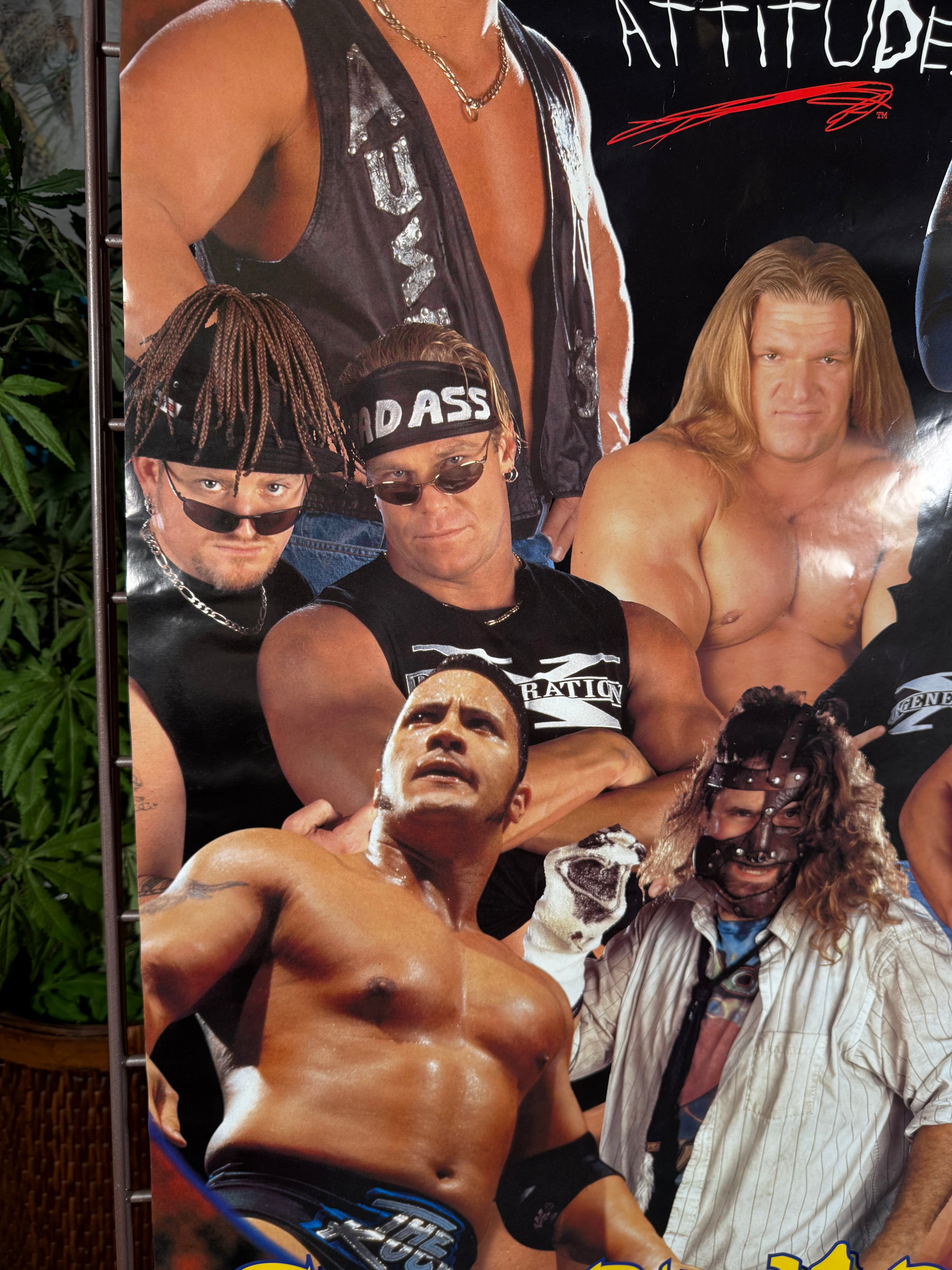 Vintage 1999 WWF Superstars Poster (22x34inch)