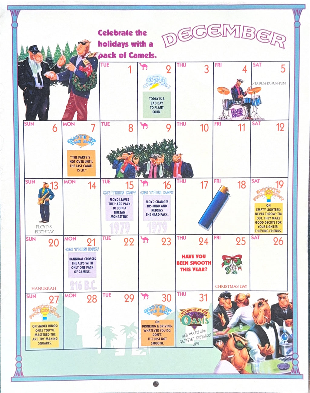 Vintage 1992 Camel Calendar