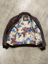 Load image into Gallery viewer, Vintage Map Lined Leather Jacket (3XL)
