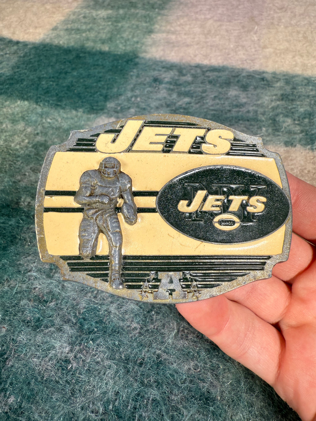 2000s New York Jets Football Player Belt Buckle