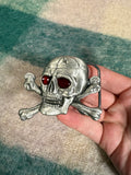 Vintage Skull and Cross Bones Belt Buckle