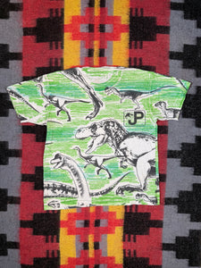 Vintage 90s Youth Jurassic Park All Over Print Shirt (Youth, See Measurements)