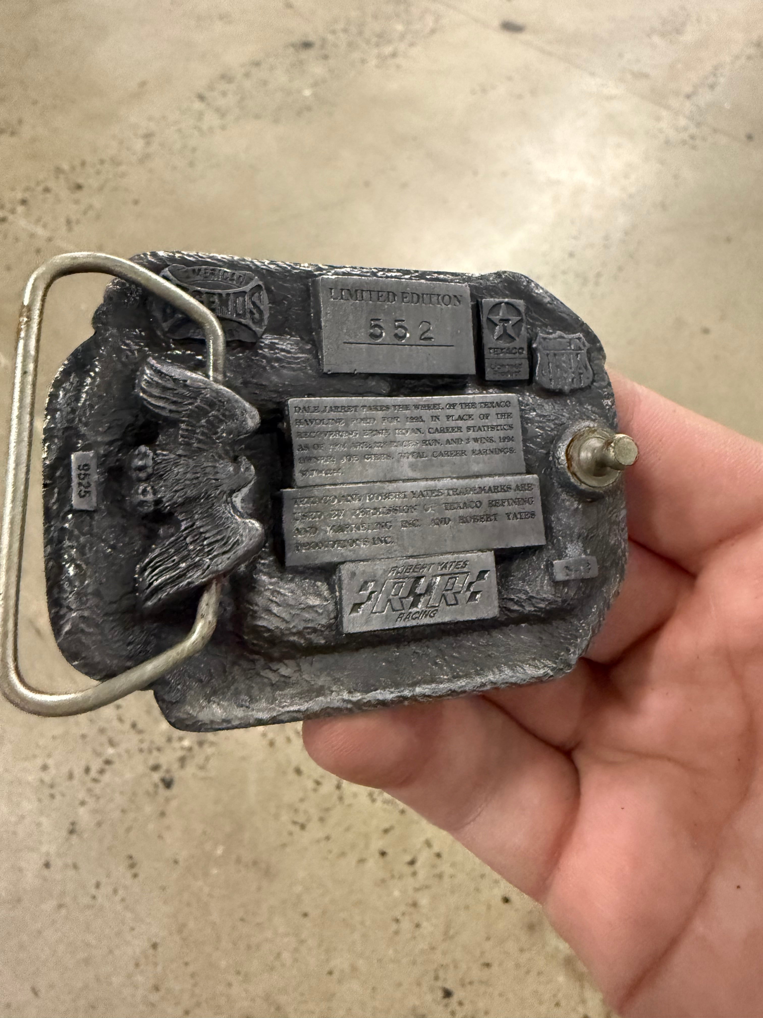 Vintage Dale Jarrett Nascar Belt Buckle