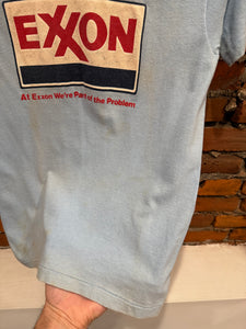 Vintage 80s Distressed We Don’t Care Exxon Shirt (WS/Youth)