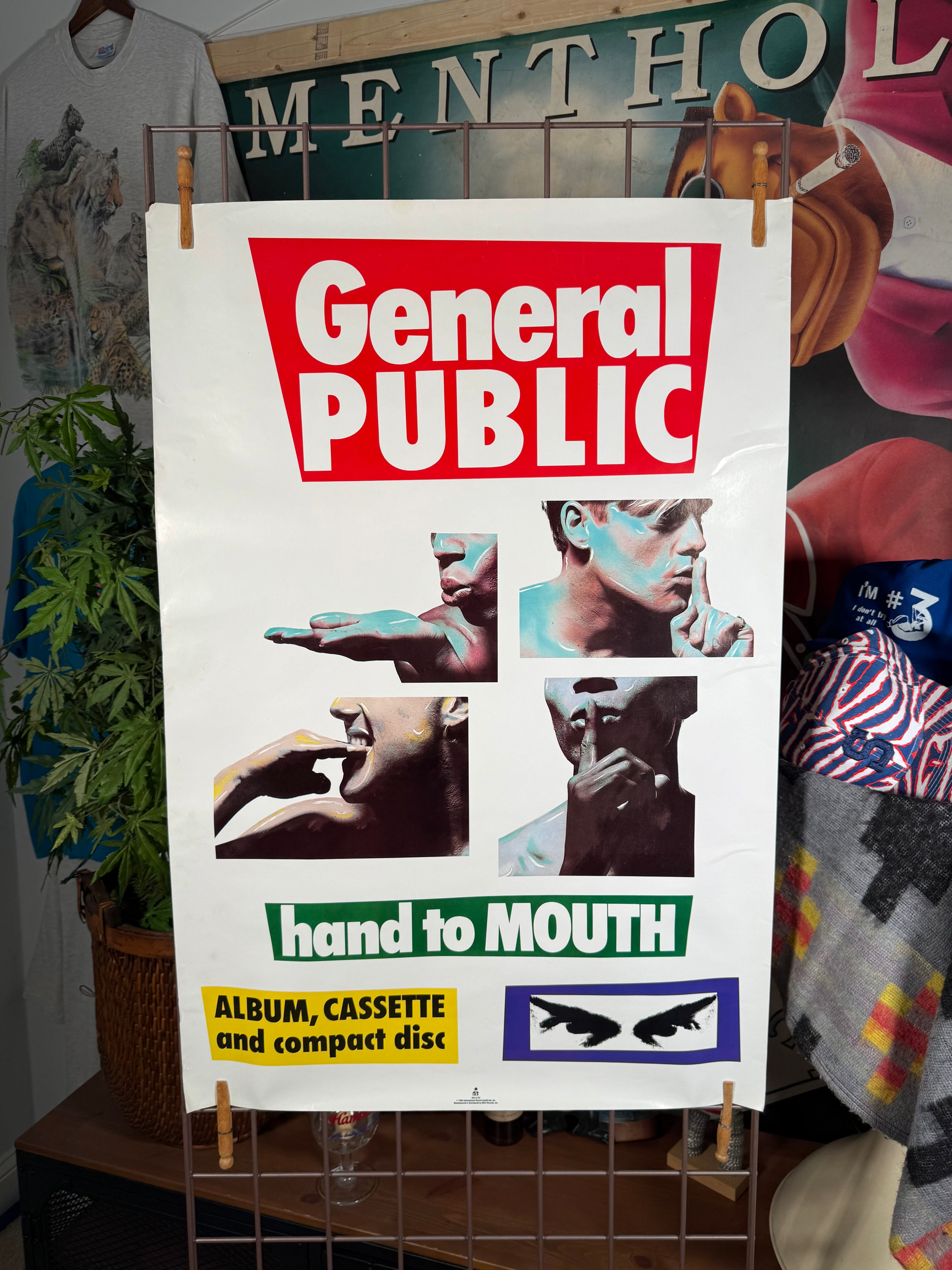 Vintage 1986 General Public Hand To Mouth Poster (2ftx3ft)