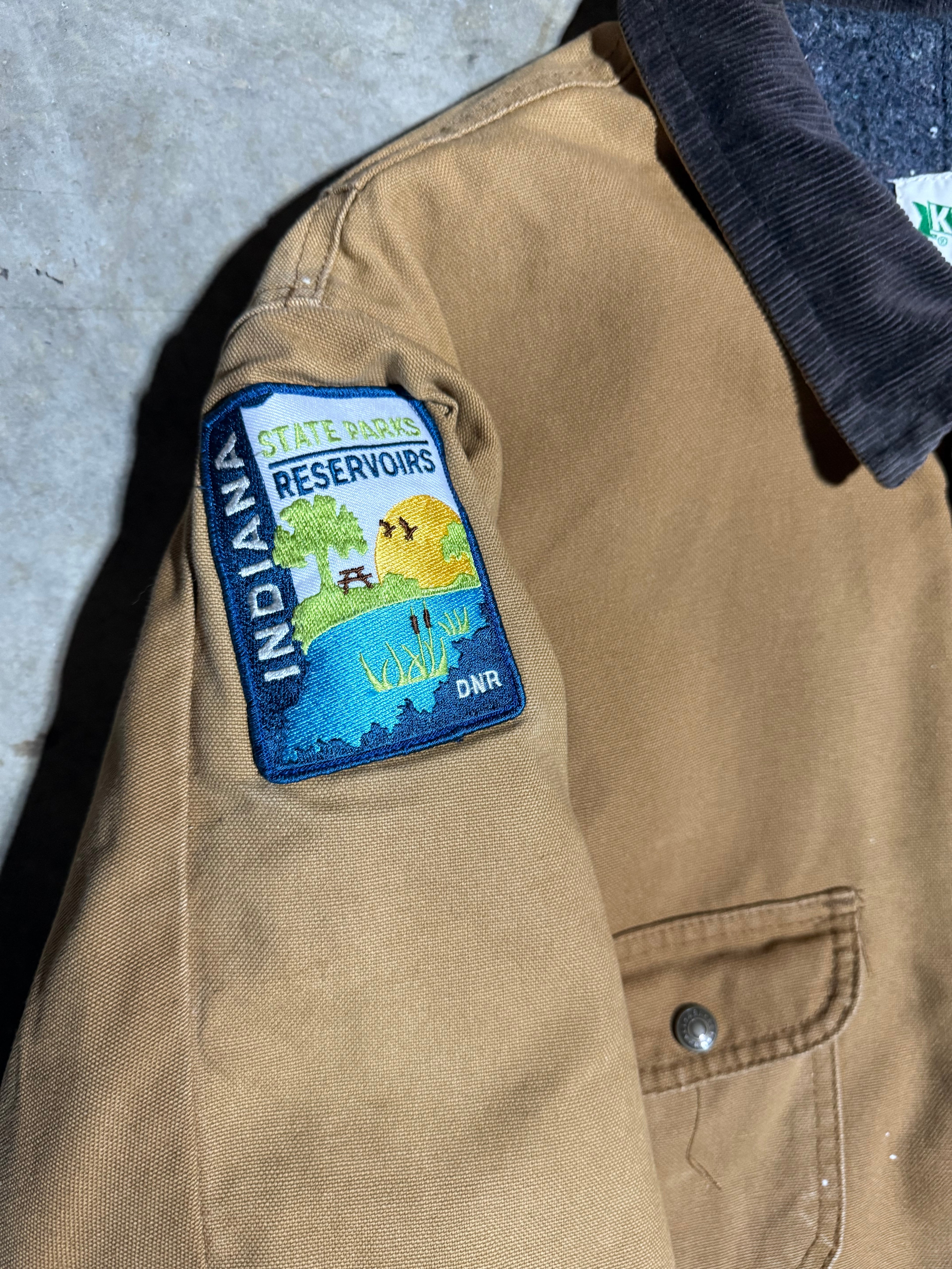 Vintage Indiana Department of Natural Resources Blanket Lined Chore Coat(XL)