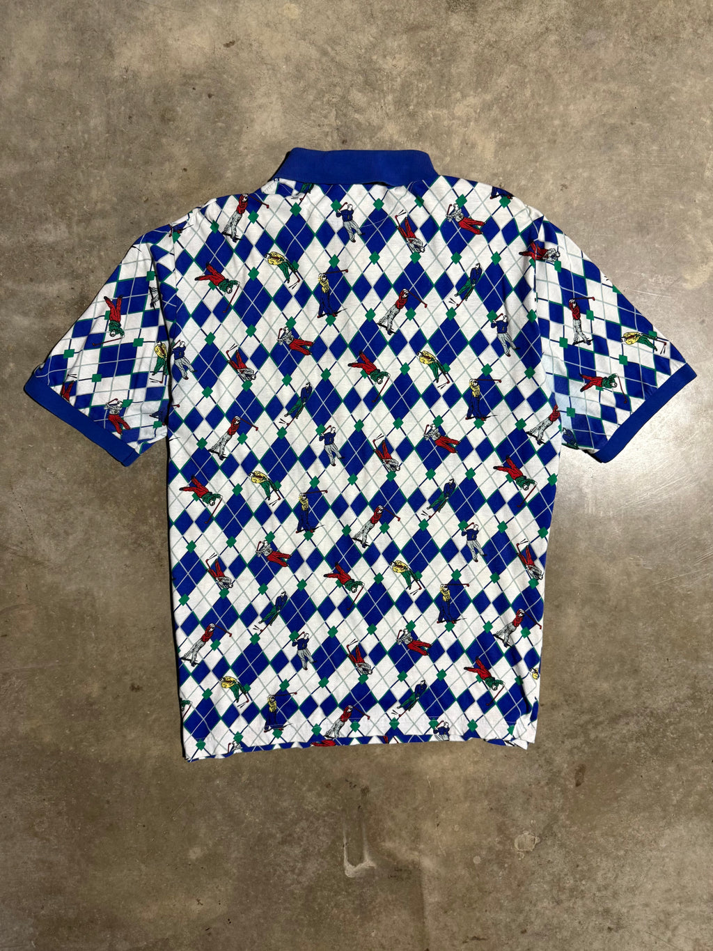 Vintage Players All Over Print Golf Polo (XL)