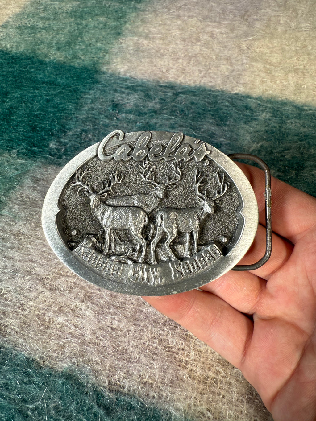 Vintage Cabela’s Kansas City Belt Buckle