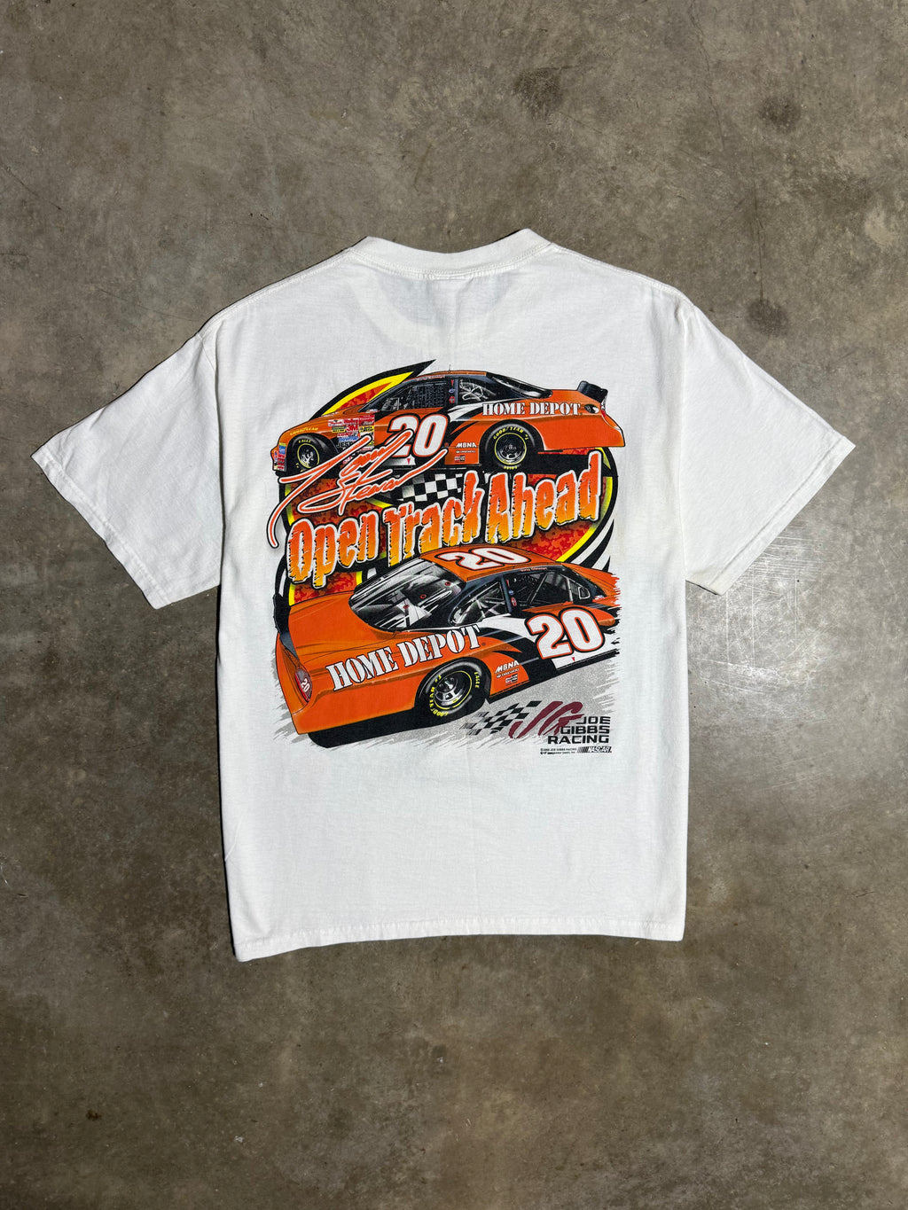 Vintage Tony Stewart Home Depot Nascar Double Sided Shirt (L)