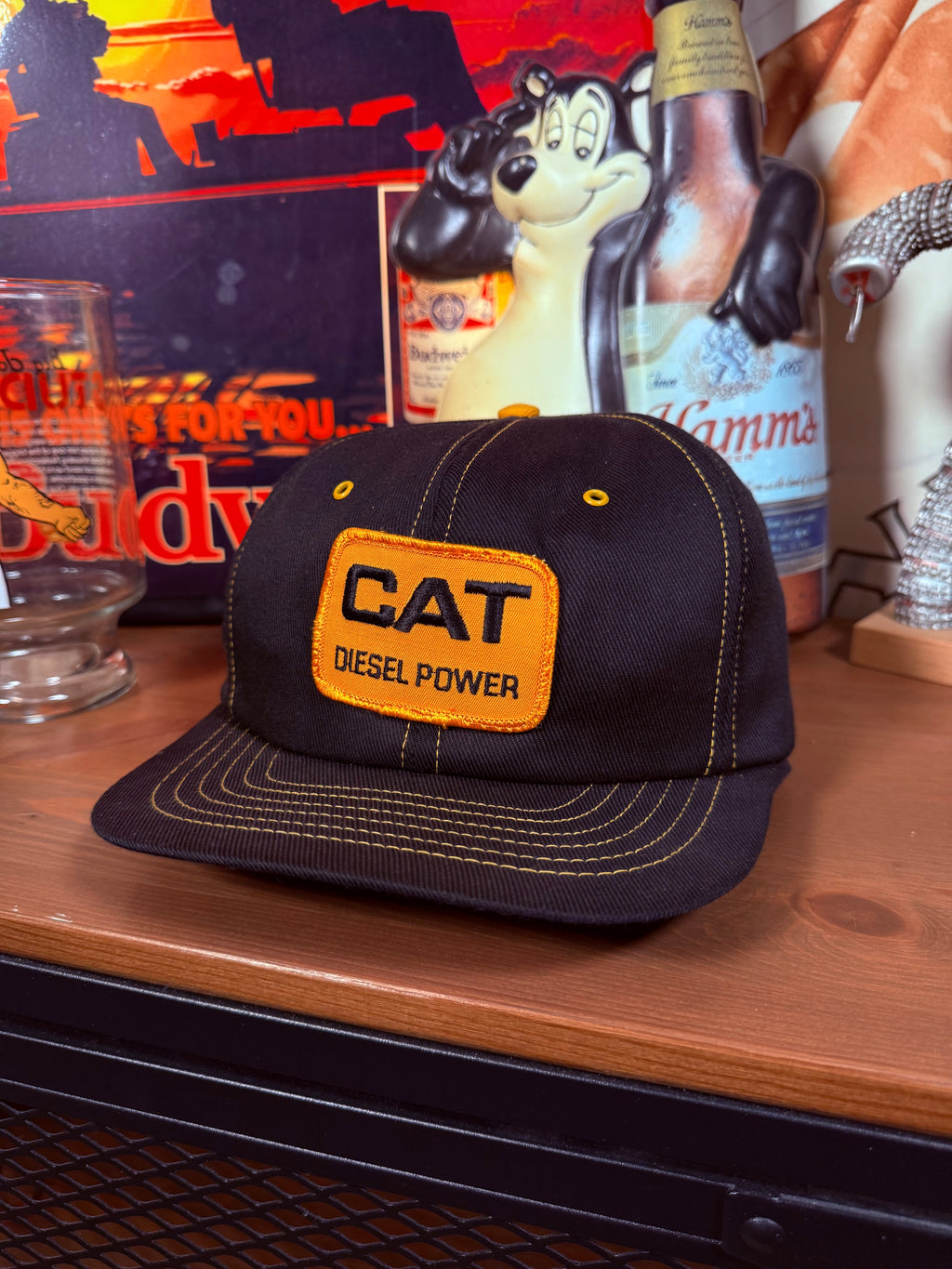 Vintage 80s Cat Diesel Power Patch Hat