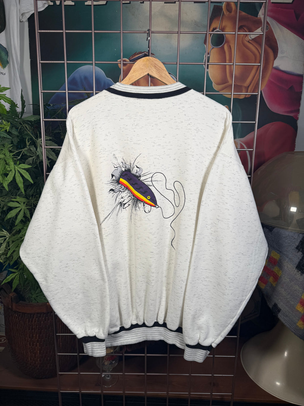 Vintage Tough Snag Fishing Double Sided Crewneck (XL)