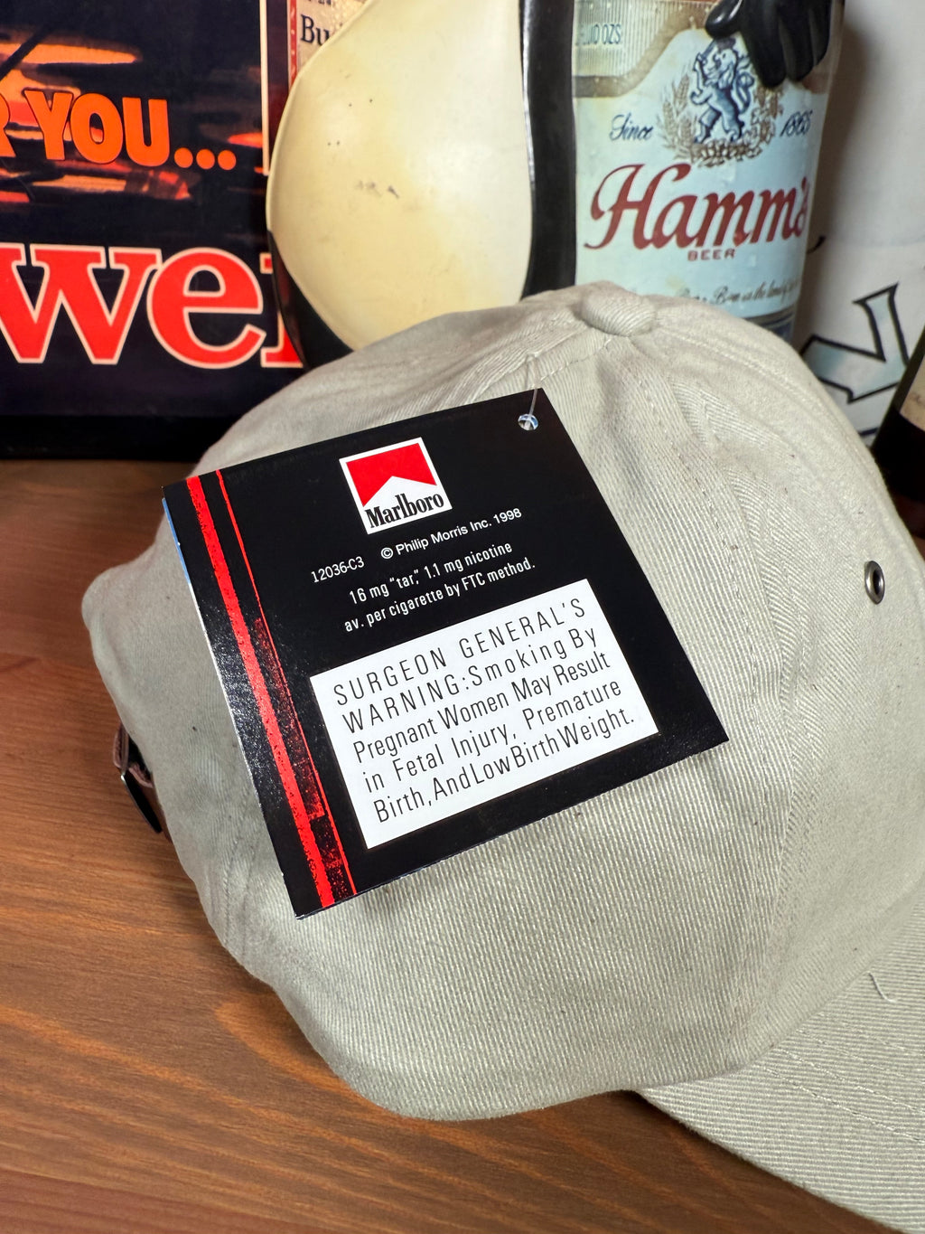 Vintage 1999 Marlboro Sun and Moon Grey Hat